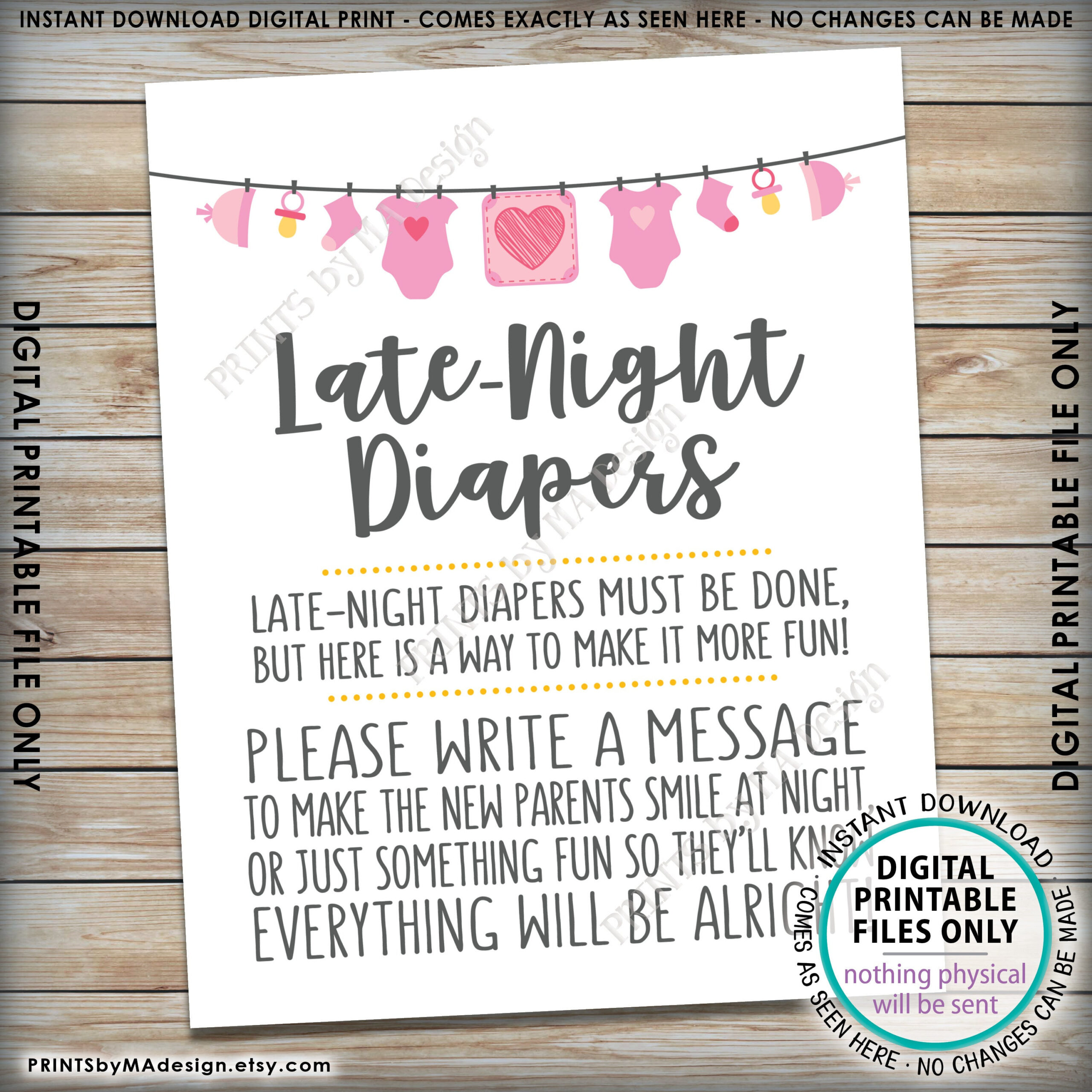 Late Night Diaper Sign, Late-Night Diapers Sign The Diaper with regard to Free Printable Late Night Diapers Sign