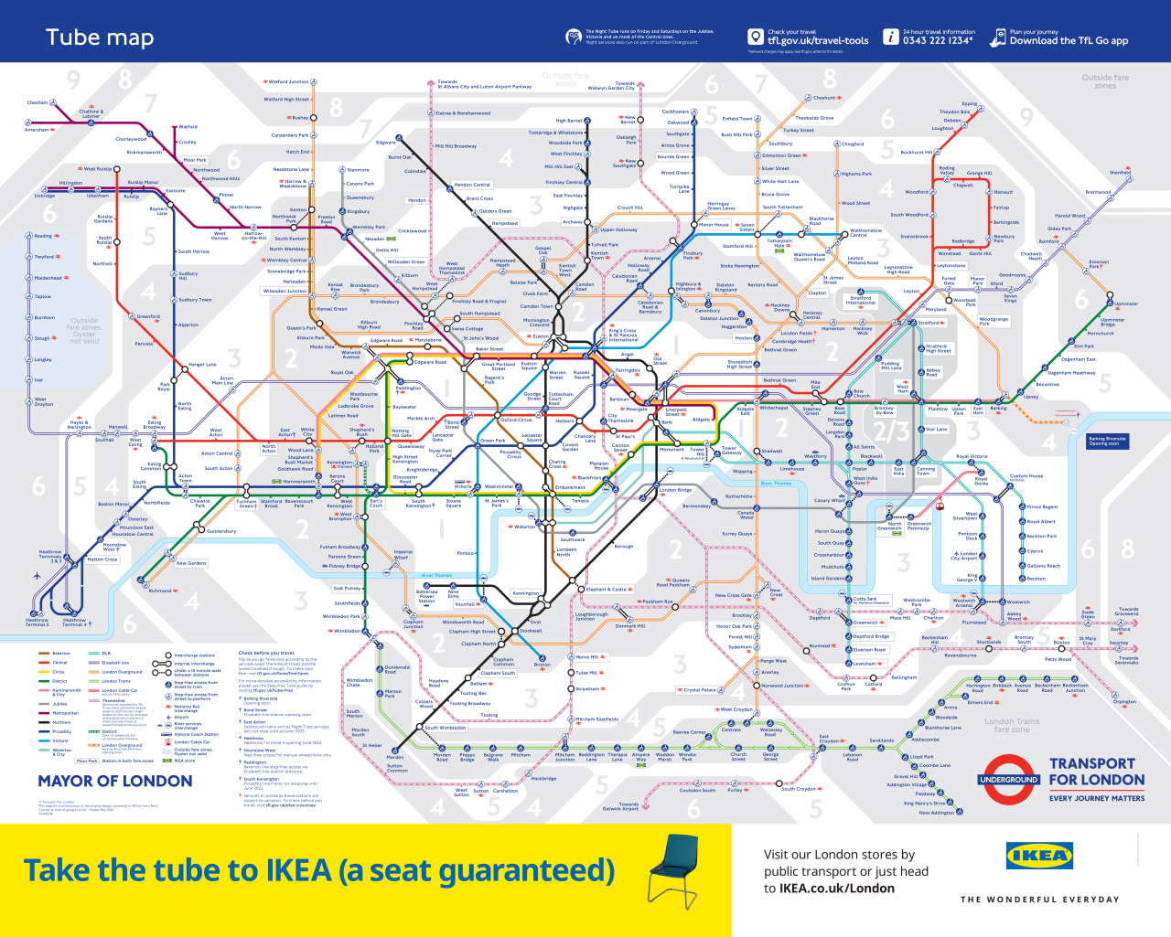 Latest London Tube Map Update Shows The Elizabeth Line with Free Printable London Tube Map