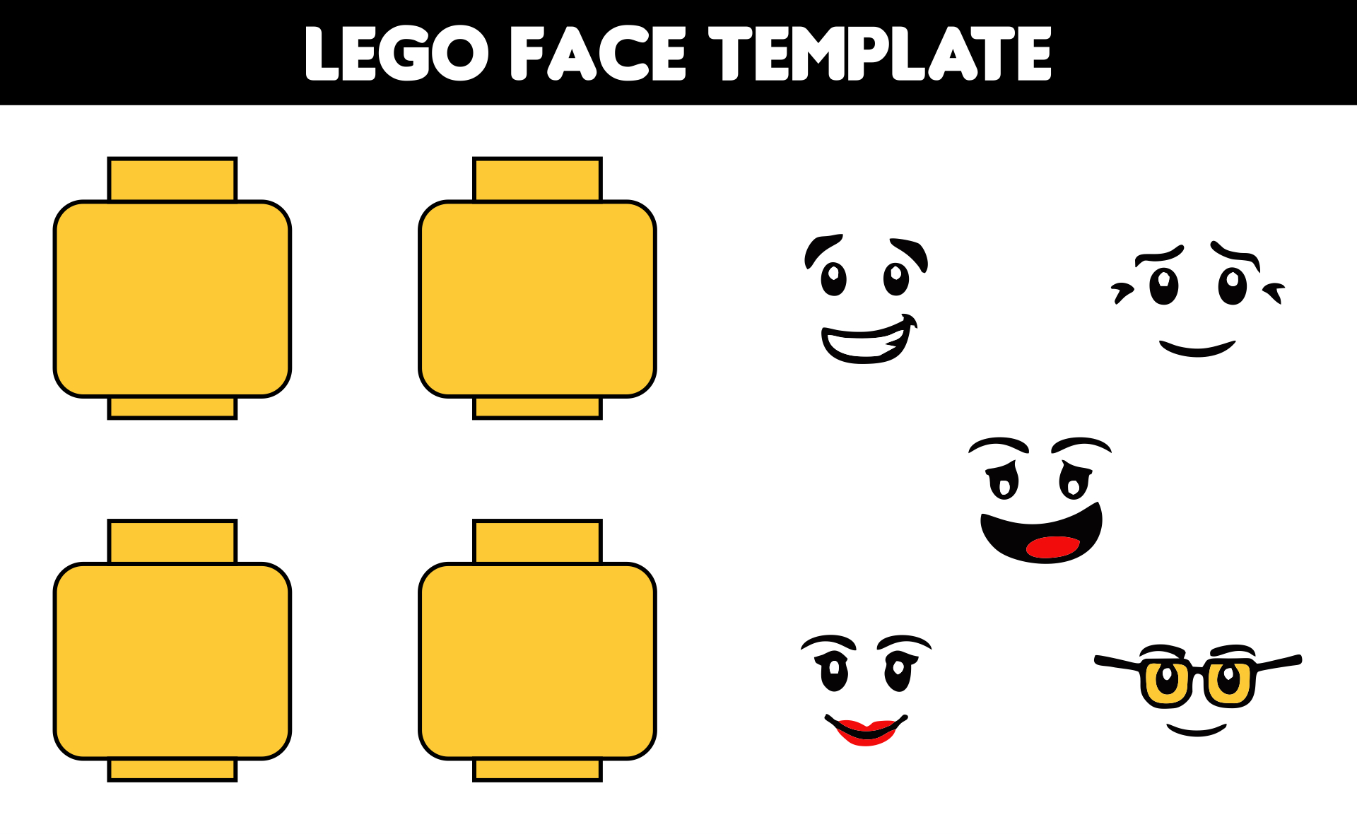 Lego Geburtstagsparty: Entdecke 9 Einschulung Ideen | Ninjago with regard to Lego Face Template Free