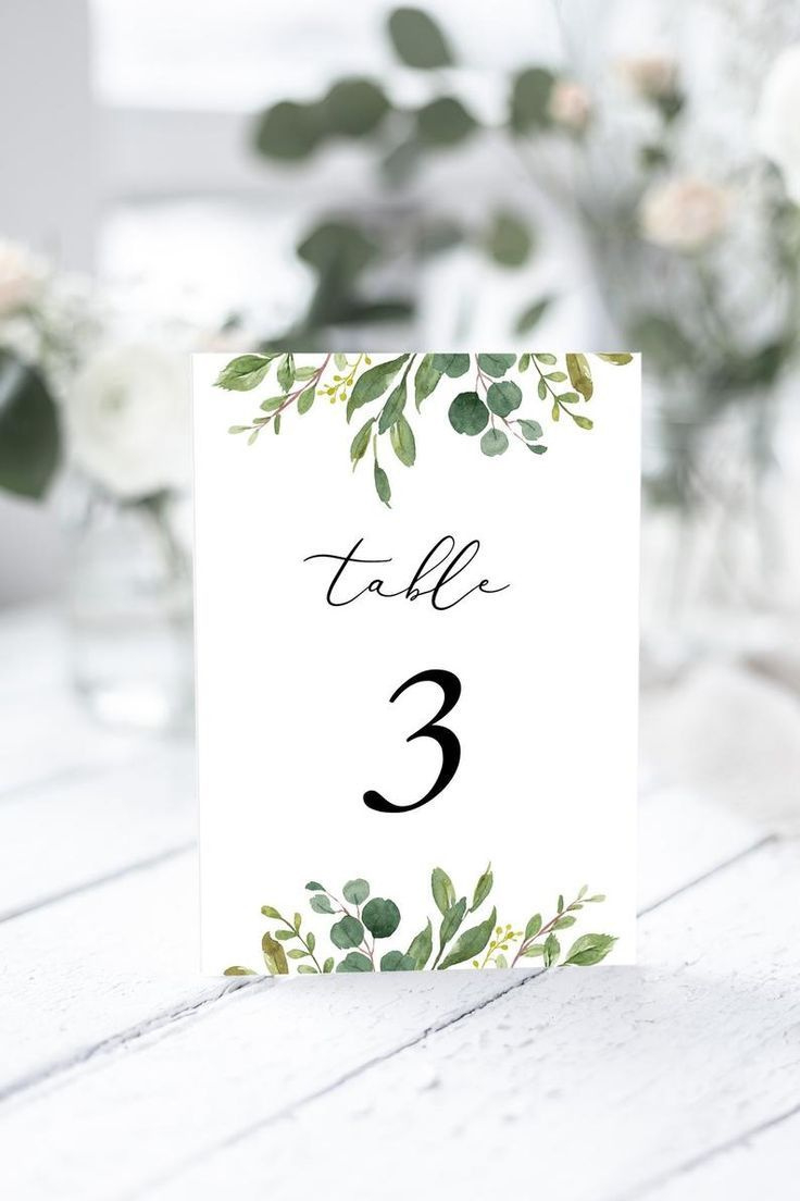 Let&amp;#039;S Break Down Incorporating Greenery In A Tasteful And Stunning pertaining to Free Table Number Templates 5X7
