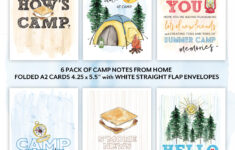 Letters From Home, Summer Camp Greeting Cards, Cards To Send Kids for Free Printable Summer Camp Cards