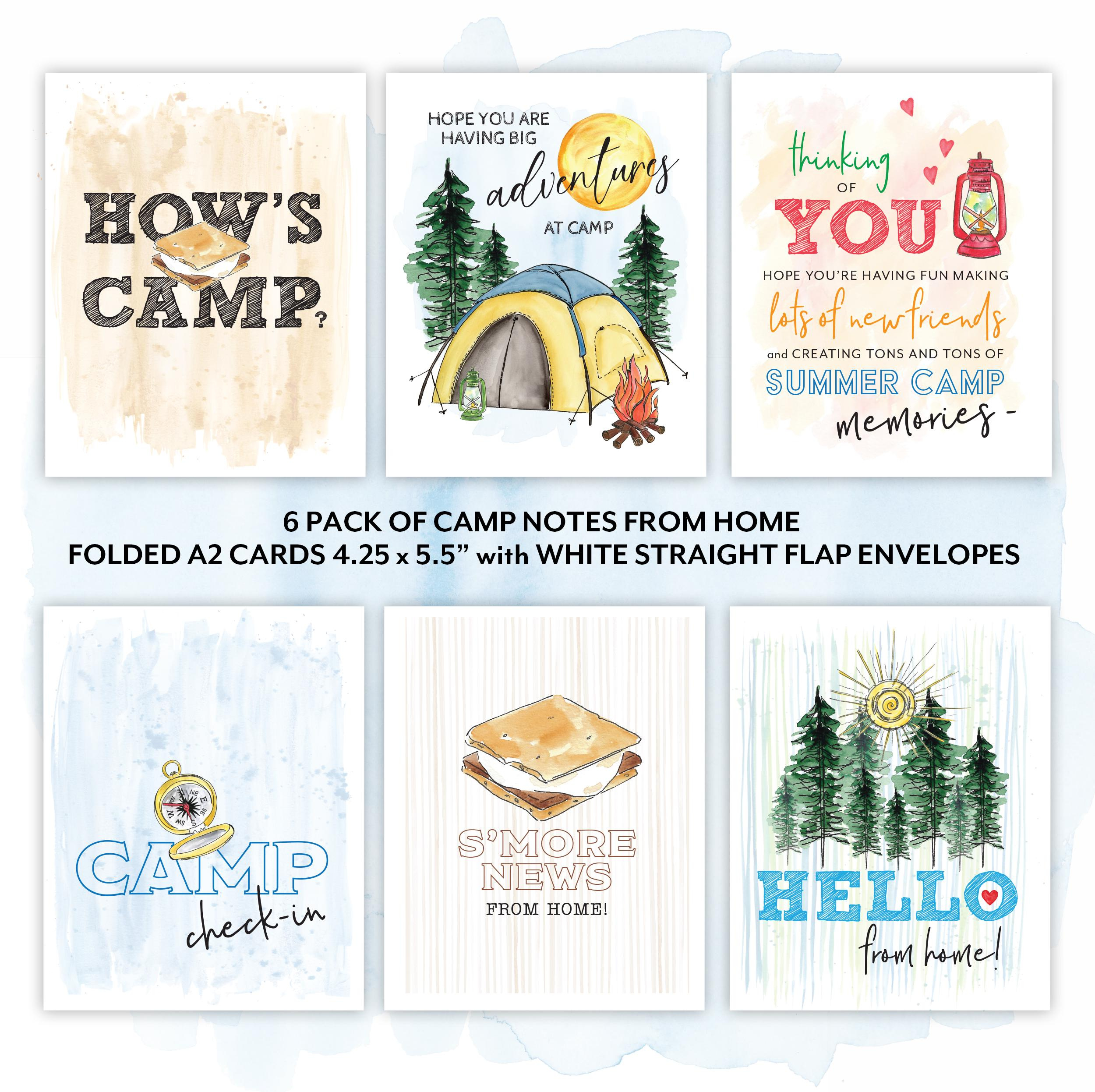 Letters From Home, Summer Camp Greeting Cards, Cards To Send Kids for Free Printable Summer Camp Cards
