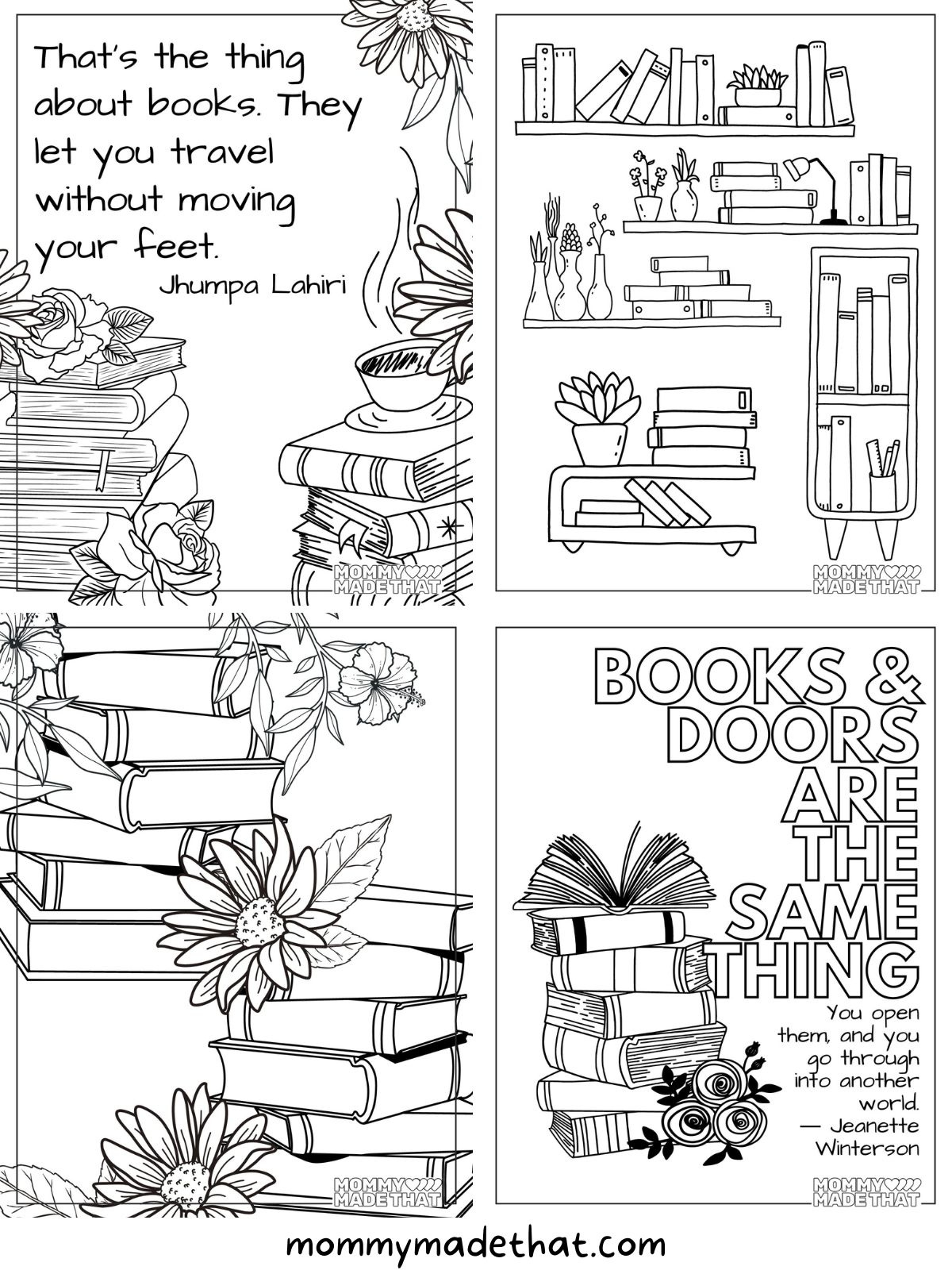 Library Coloring Pages (Free Coloring Sheets That Encourage Reading!) throughout Free Library Printables