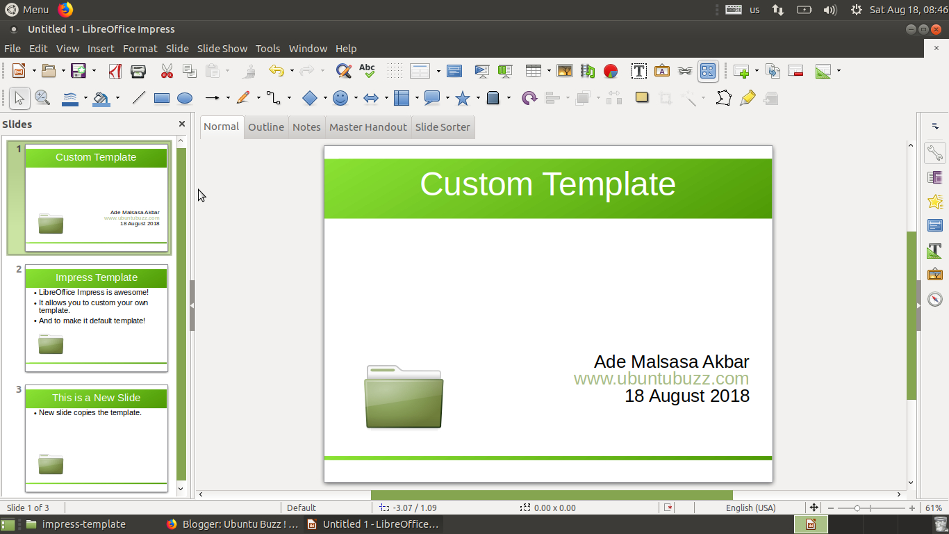 Libreoffice Impress: Custom Default Template for Libreoffice Presentation Templates Free Download