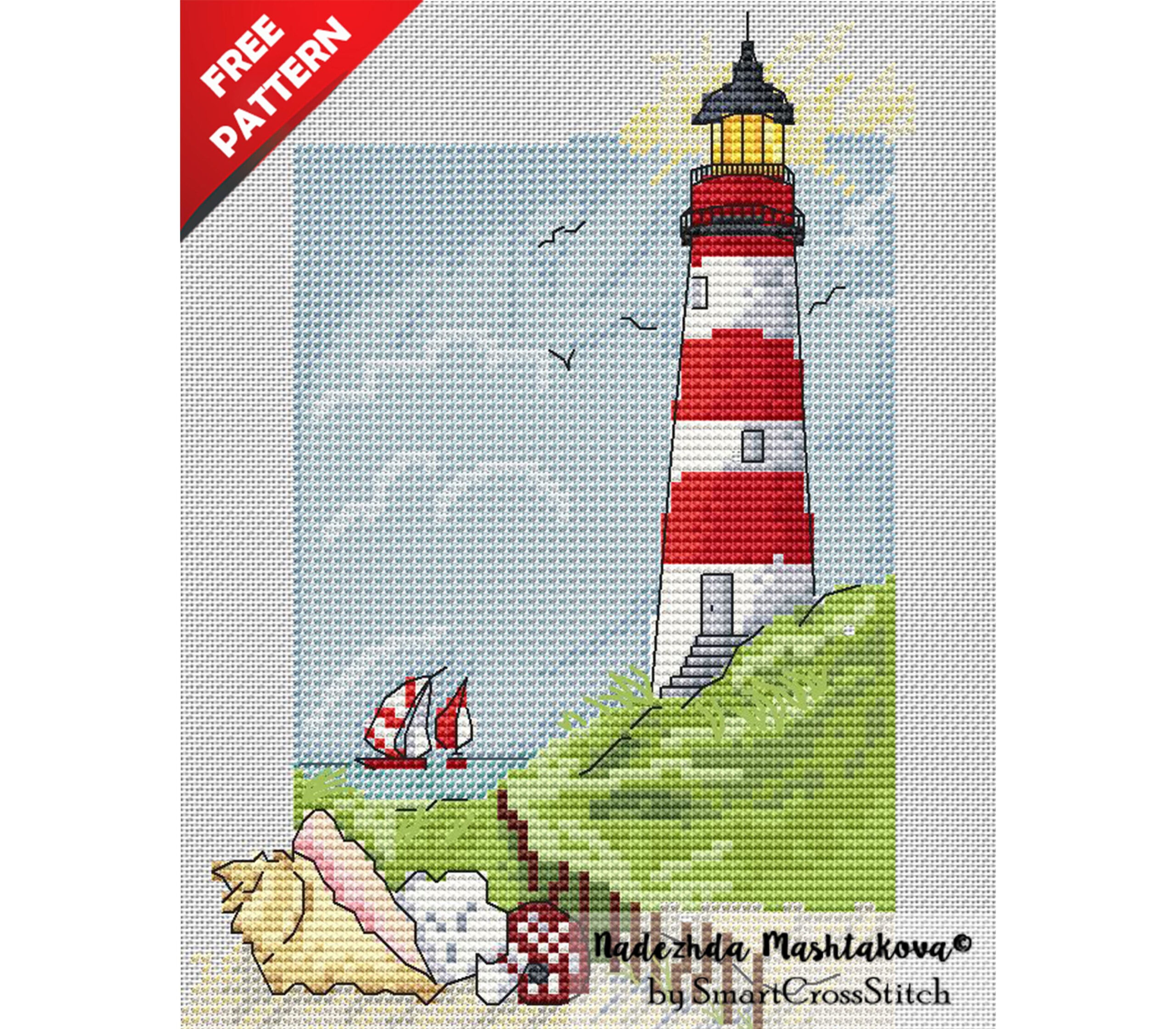 Lighthouse Free Cross Stitch Pattern - Download Pdf At with Free Printable Lighthouse Plastic Canvas Patterns