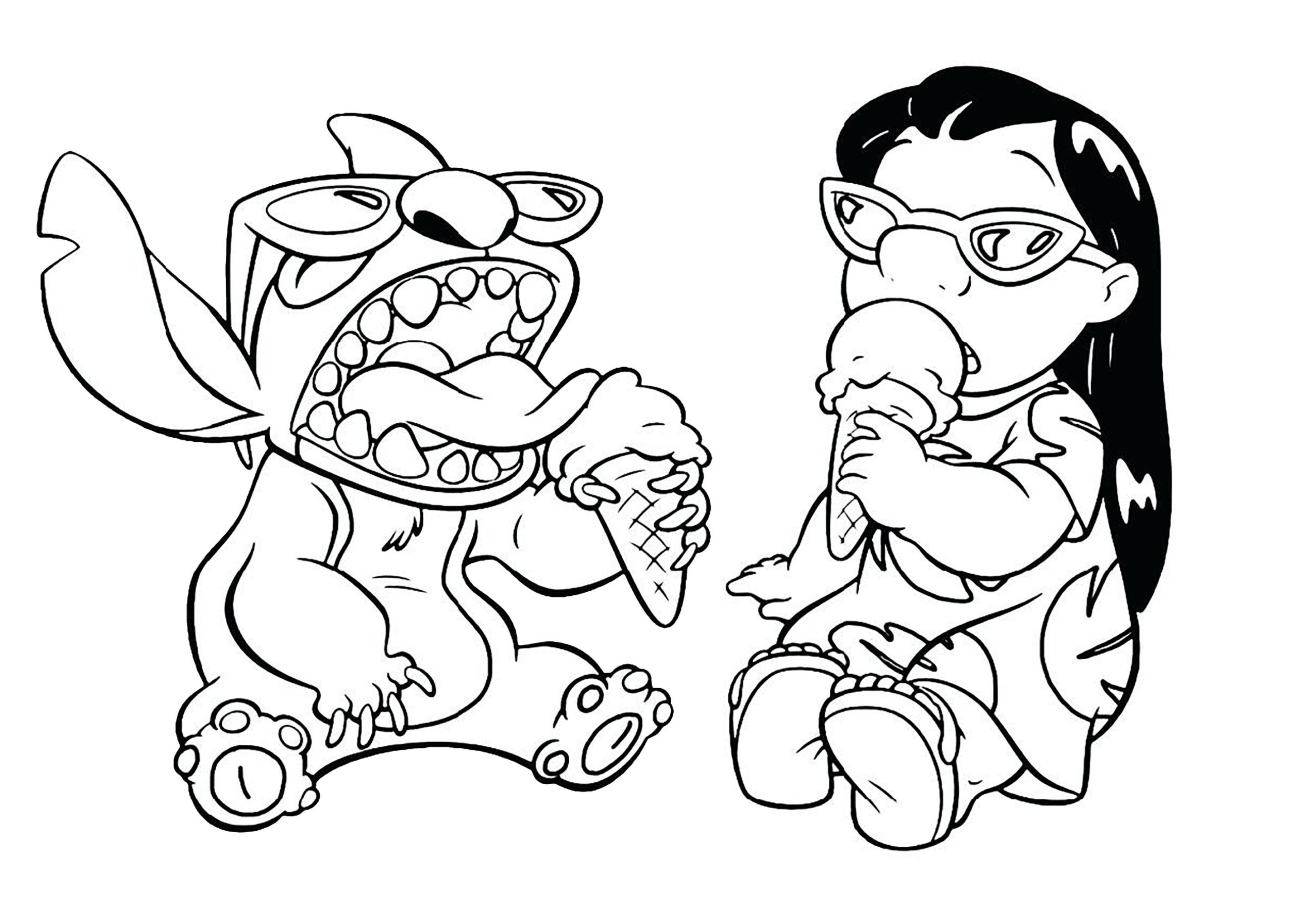 Lilo And Stitch Coloring Page For Children - Lilo And Stitch for Free Lilo and Stitch Printables
