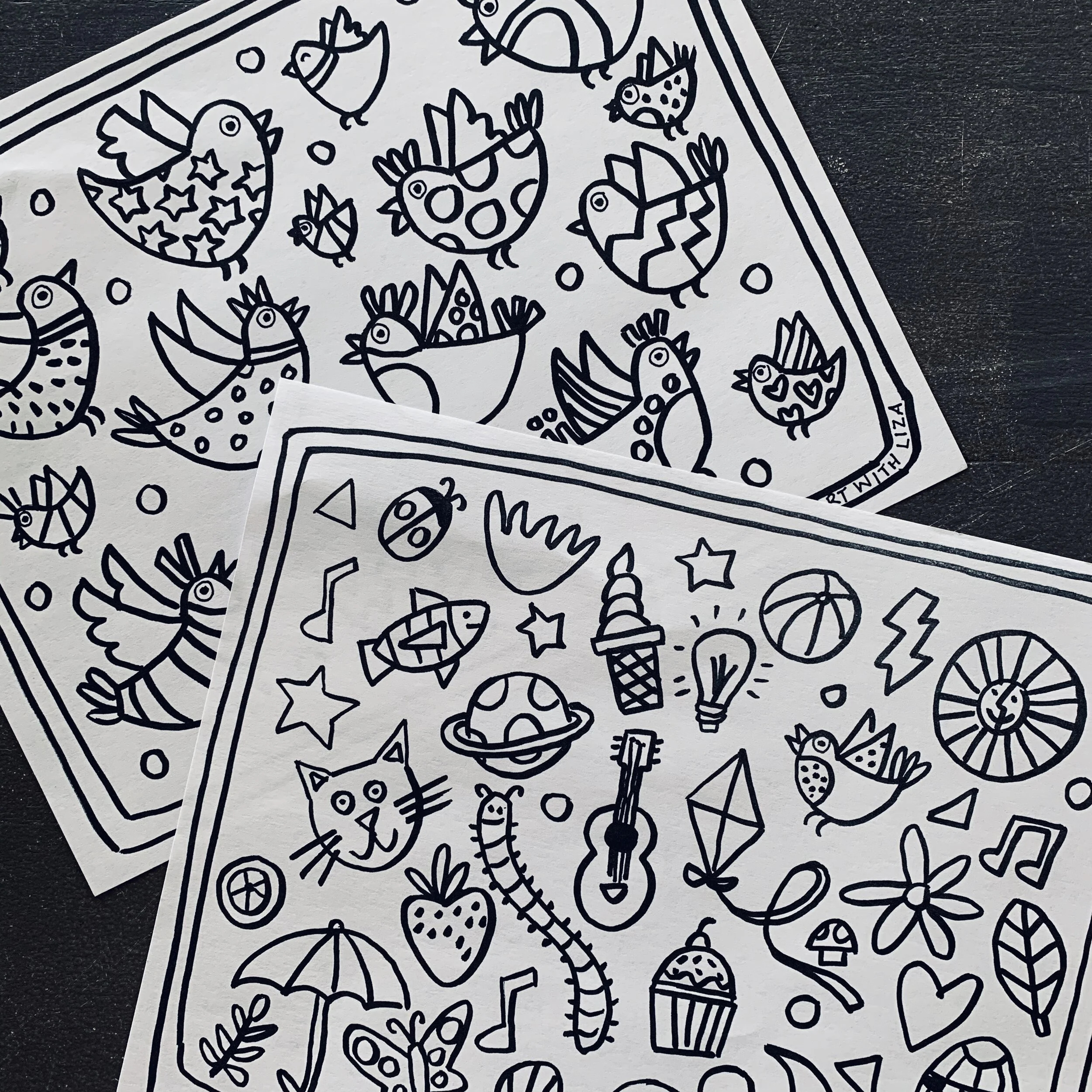 Liza Snyder Art-Free Printable Doodles To Color with Free Printable Doodle Patterns