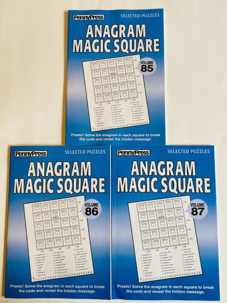 Free Printable Anagram Magic Squares