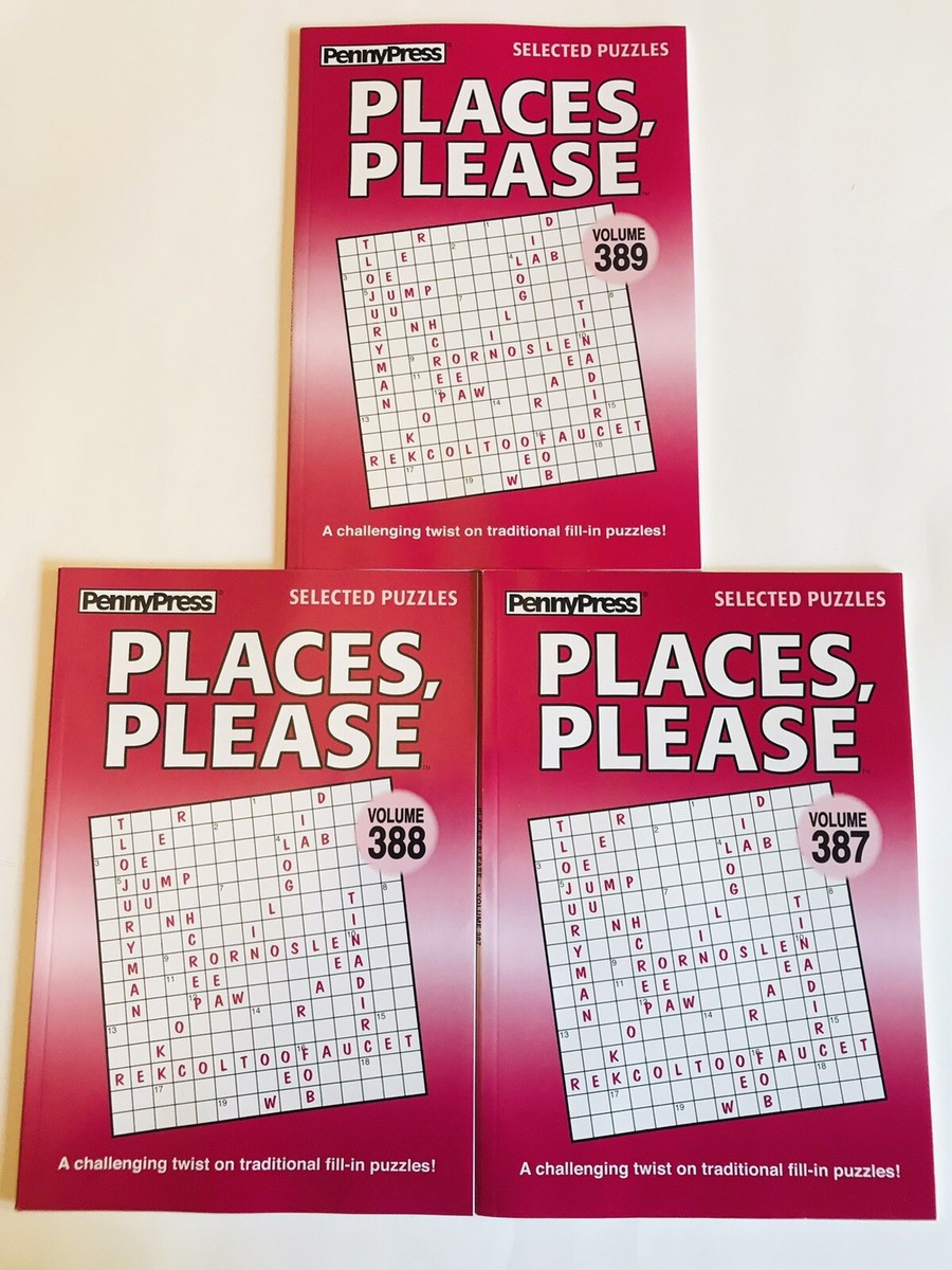 Lot Of 3 Places Please Penny Press Selected Variety Puzzles Dell with Free Printable Places Please Puzzles
