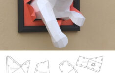 Low Poly 3D Papercraft Cat Download pertaining to Free Low Poly Papercraft Templates