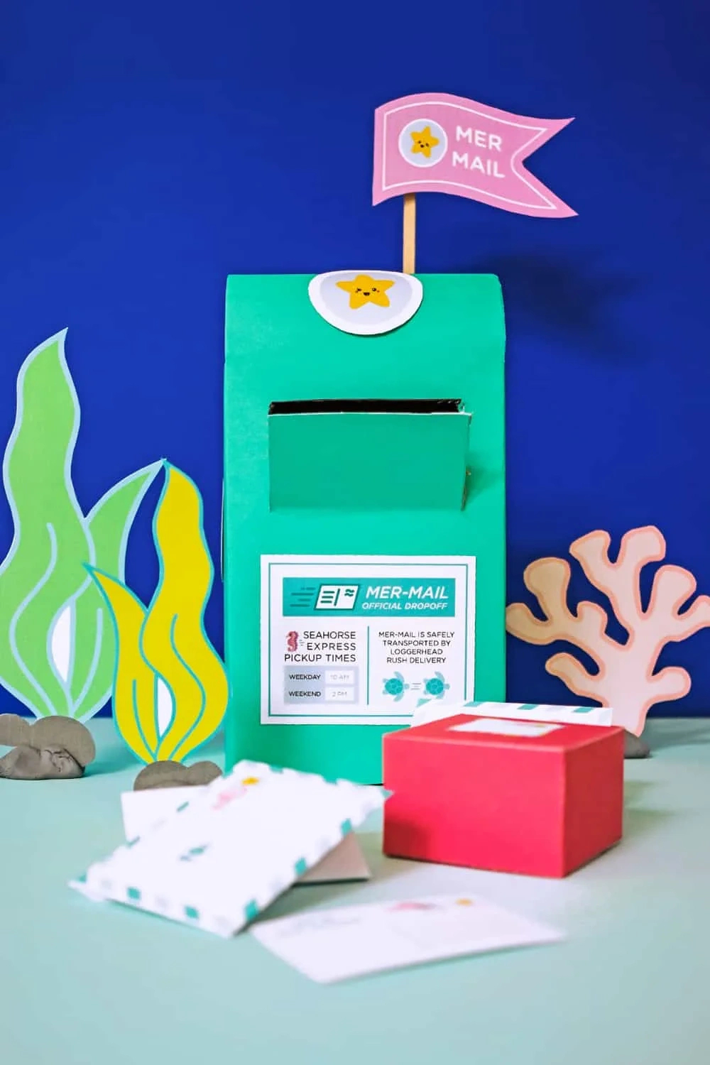 Make A Mini Mermaid Mailbox And Mer-Mail - Hello, Wonderful with The Mailbox Companion Free Printables