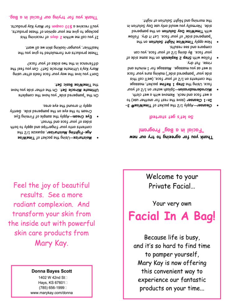 Free Printable Mary Kay Templates