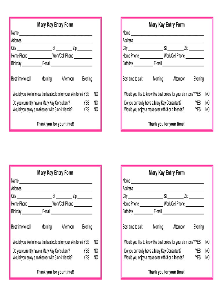 Mary Kay Flyer Templates Free: Fill Out &amp;amp; Sign Online | Dochub within Free Printable Mary Kay Templates