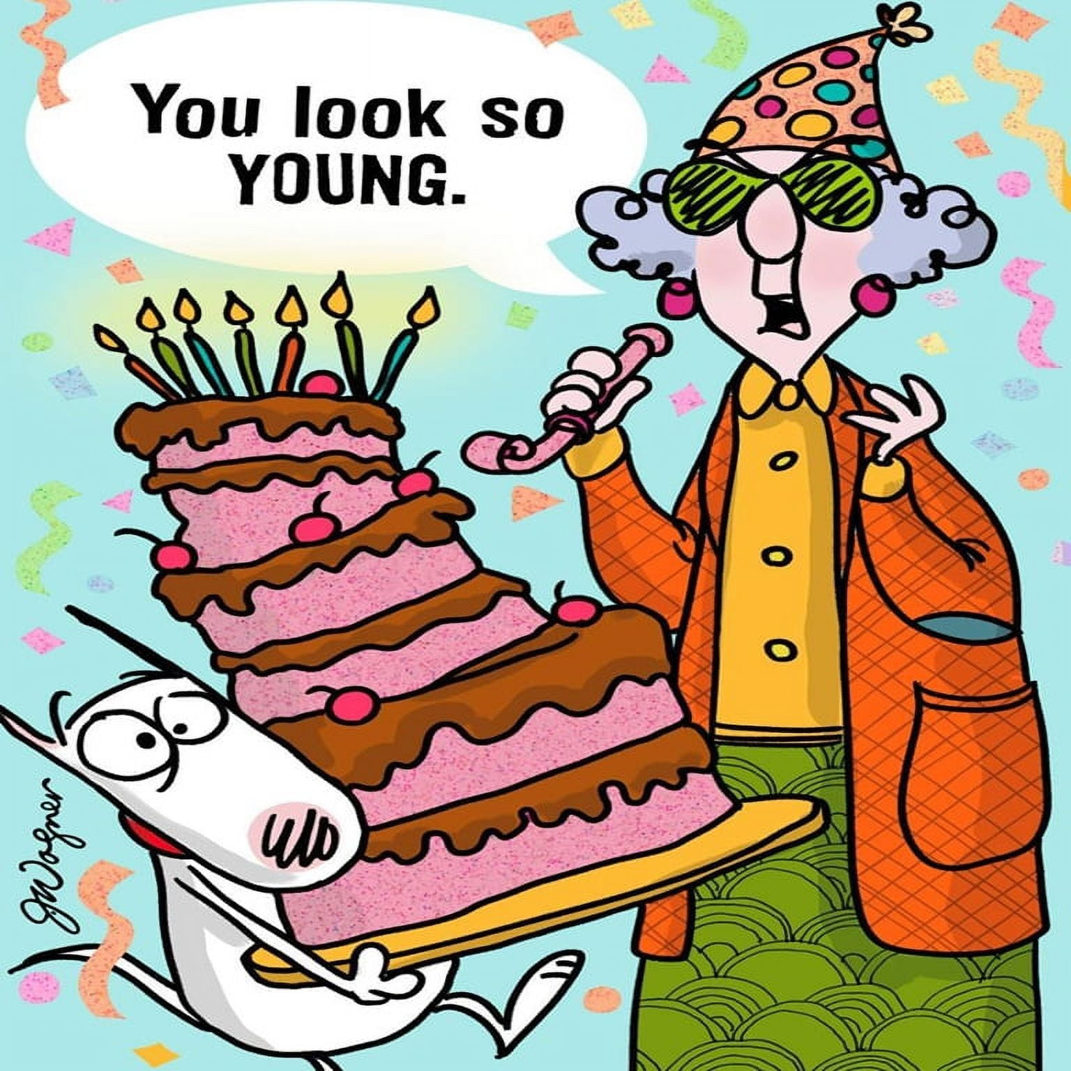 Maxine Cartoon Edible Birthday Cake Topper With Customizable with Maxine Cartoons Printable
