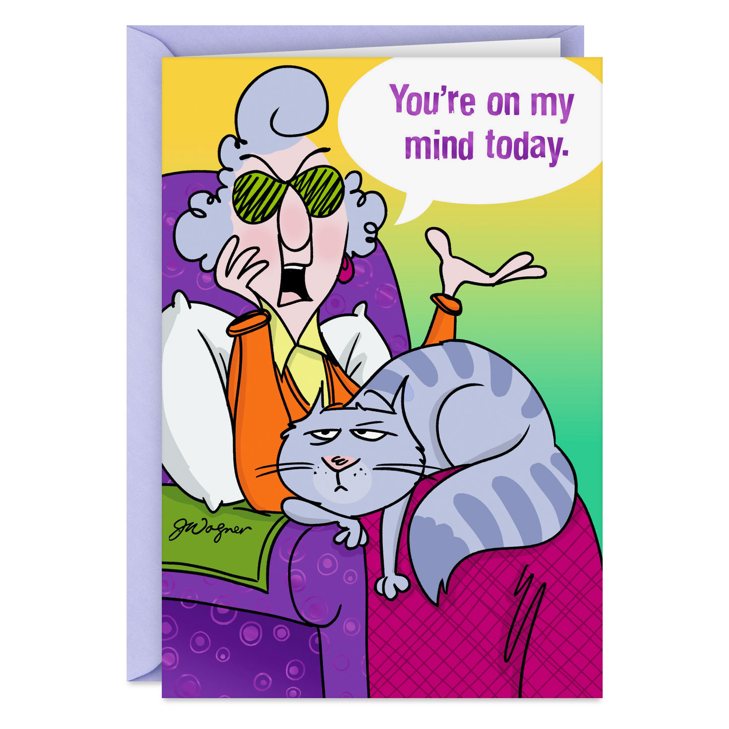 Maxine™ You&amp;#039;Re On My Mind Funny Thinking Of You Card - Greeting in Free Printable Maxine Get Well Cards