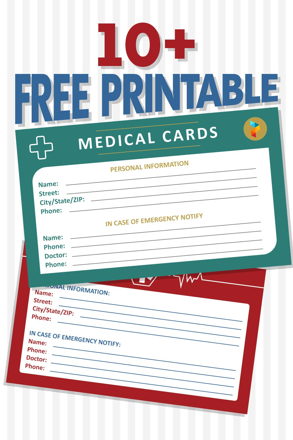 Medical Id Emergency Information Medical Wallet Card Medical Id Card in Free Printable Emergency Medical Card