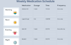 Medication Schedule Template – Venngage with regard to Free Medication Schedule Template