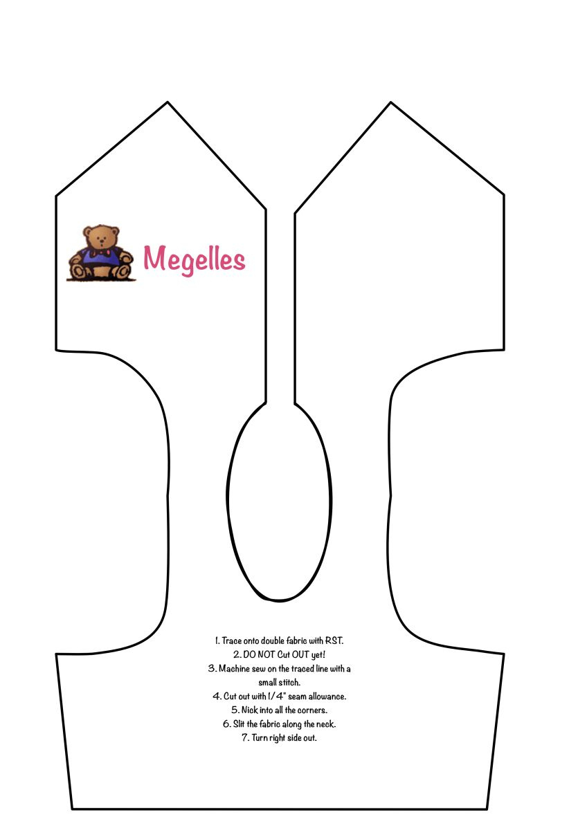 Megelles Sewing Tutorials Teddy Bear Vest - Easy To Make! for Free Printable Waistcoat Patterns For Teddy Bears