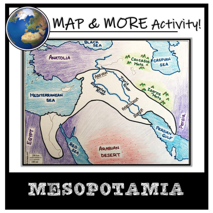 Free Printable Blank Map of Mesopotamia Free Printable Blank Map of Mesopotamia