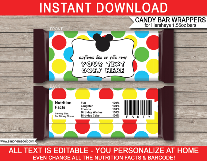 Free Candy Wrapper Template