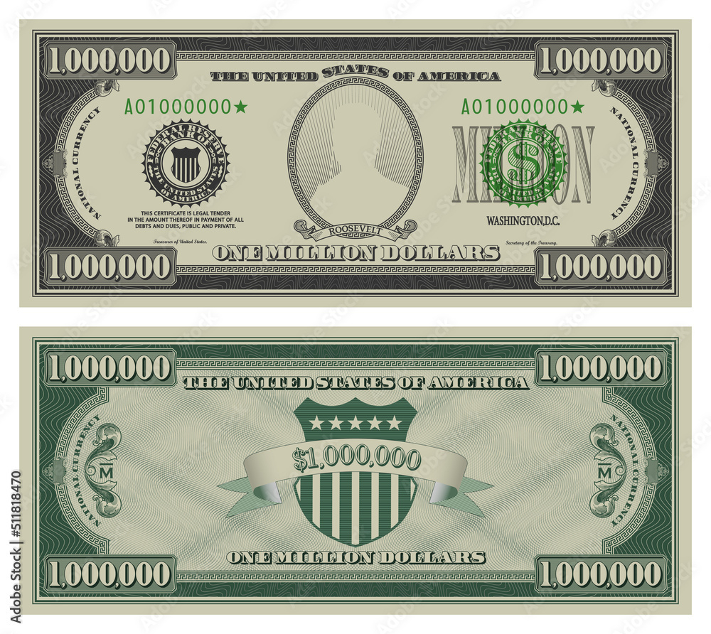 Million Dollar Bill Images – Browse 10,616 Stock Photos, Vectors with Printable Million Dollar Bill