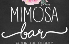 Mimosa Bar And Shower Printables regarding Free Printable Mimosa Bar