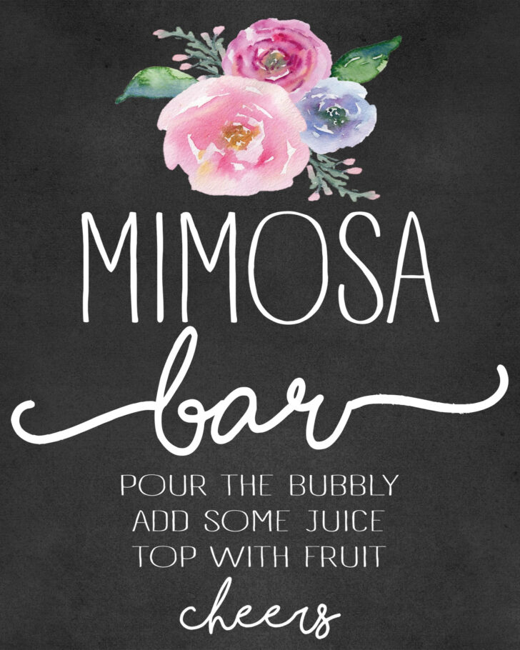 Free Printable Mimosa Bar