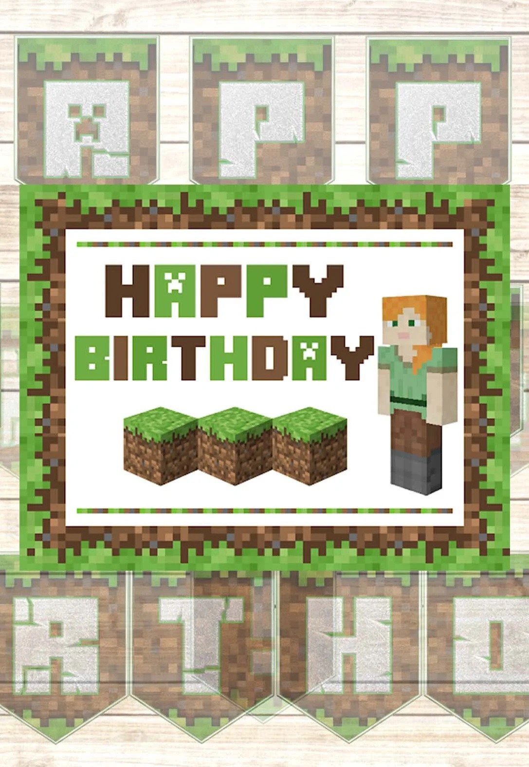 Minecraft Printable Birthday Cards (Free) — Printbirthday.cards with regard to Minecraft Happy Birthday Card Printable Free