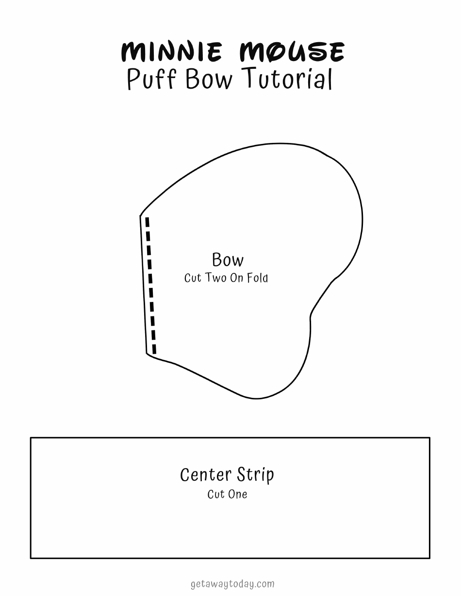 Minnie Mouse Puff Bow Template Download Printable Pdf | Templateroller for Free Printable Minnie Mouse Bow Template