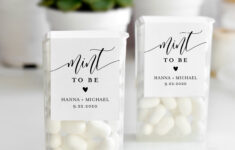 Mint To Be Label Template, Tic Tac Wraparound, Printable Wedding for Mint To Be Free Printable