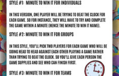 Minute To Win It Games List + Pdf Printable – Fun Party Pop regarding Free Minute To Win It Printables