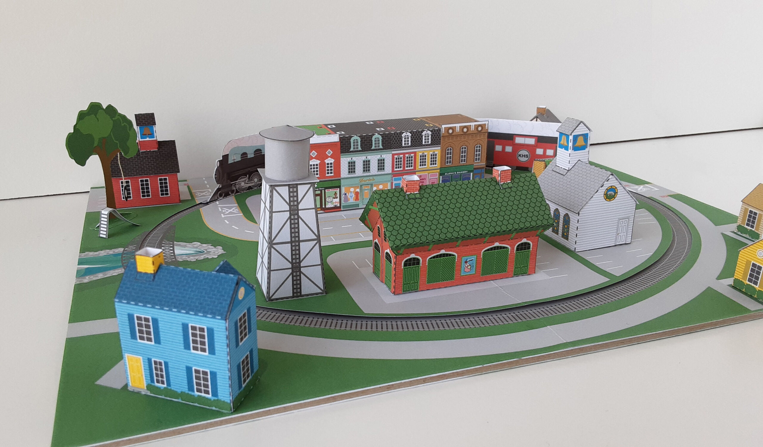 Model Train Layout Printable Pdf Paper Craft inside Free Printable Model Railway Papercraft Buildings