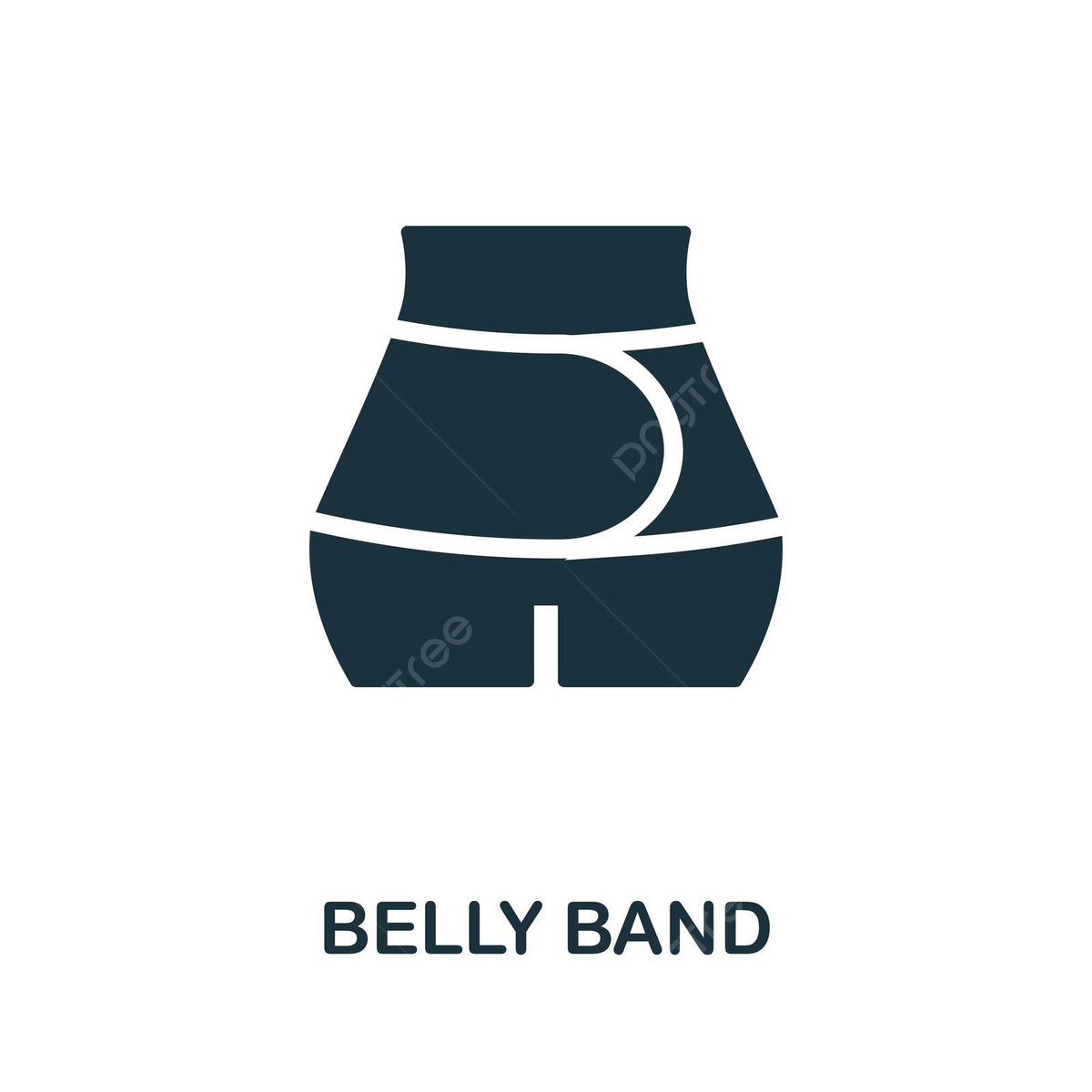 Monochrome Belly Band Icon For Templates Web Design And with Free Belly Band Template