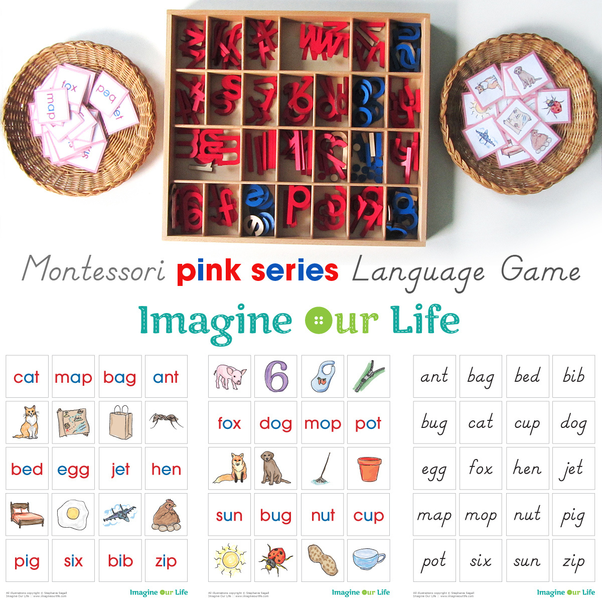 montessori cvc word match printables imagine our life regarding free montessori language printables Montessori Cvc Word Match Printables | Imagine Our Life regarding Free Montessori Language Printables