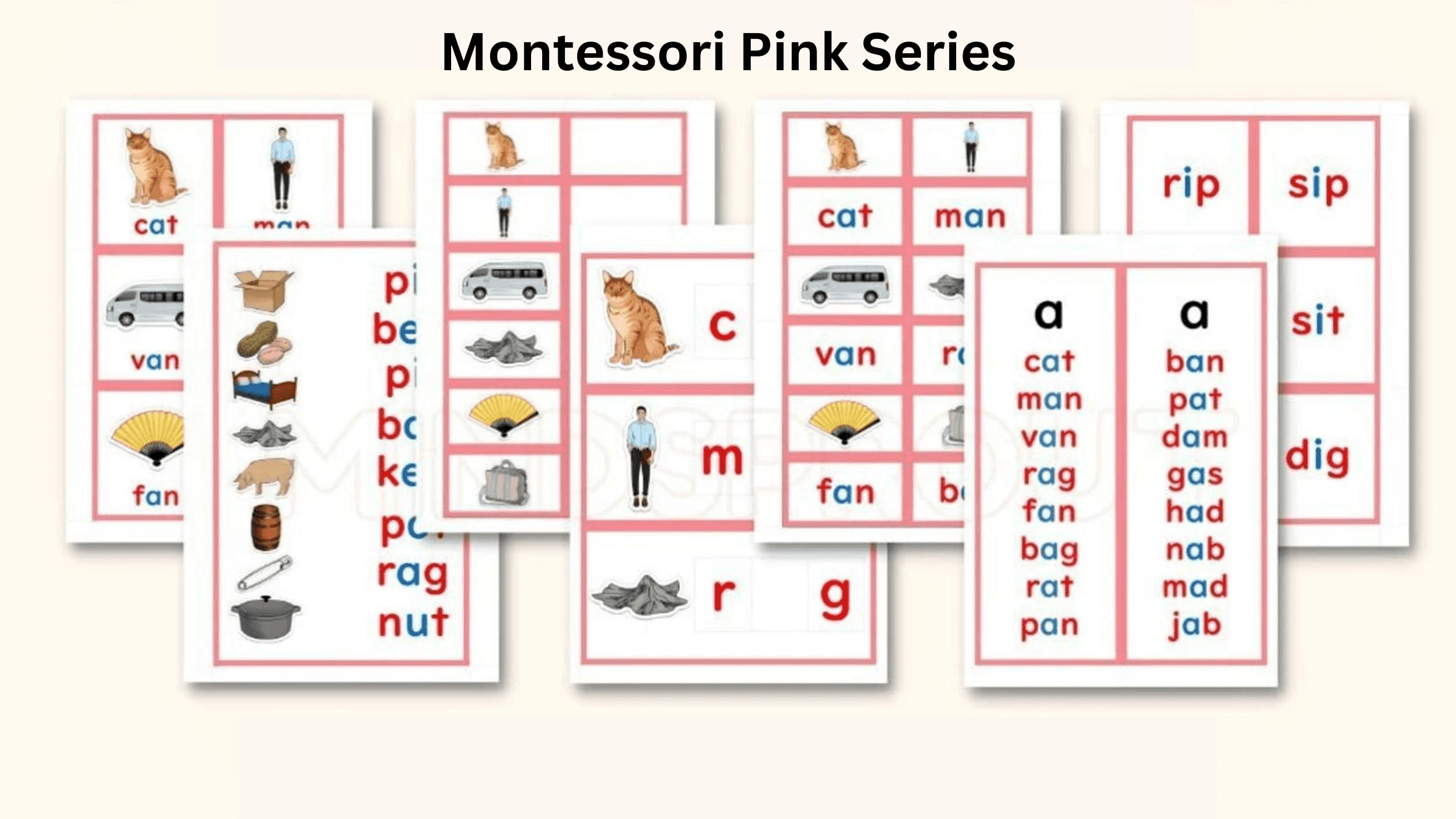 Montessori Pink Series - Wisdomnest within Free Montessori Pink Series Printable