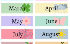 Months Of The Year- Digital Download/ Printable – Etsy Australia intended for Free Printable Months of the Year Poster