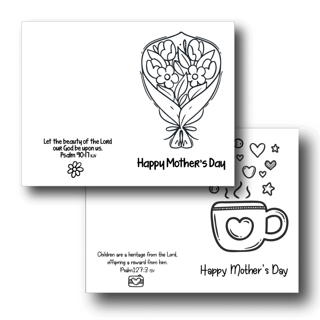 Mother&amp;#039;S Day Cards To Color - Bible Crafts And Activities inside Free Printable Christian Mothers Day Crafts