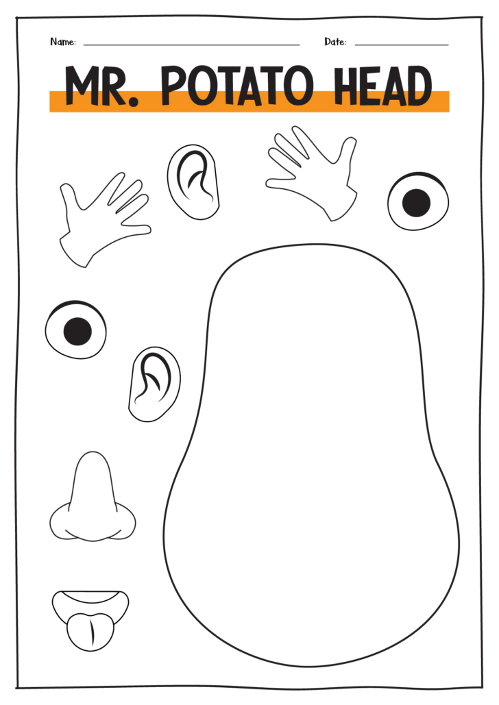 Free Printable Mr Potato Head Parts