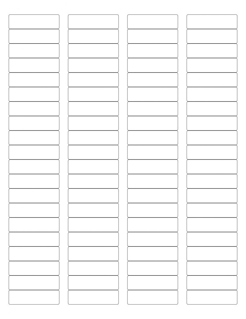 Mr322 – 0.5″ X 1.75″ – Us Letter Sheet – 80 Rectangle Labels – Mr for Avery Template 5167 Free Download