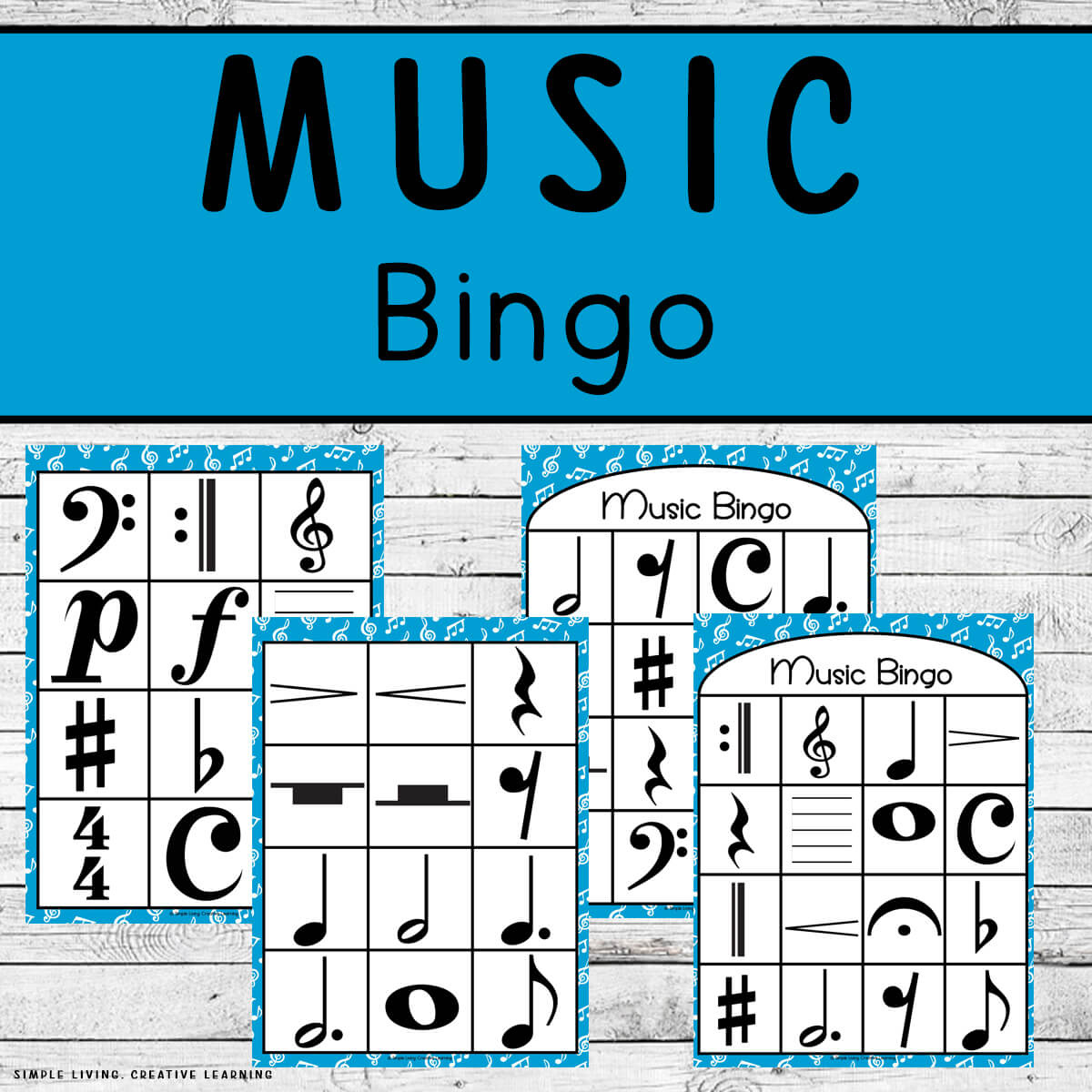 Music Bingo - Simple Living. Creative Learning with Free Music Bingo Cards Printables