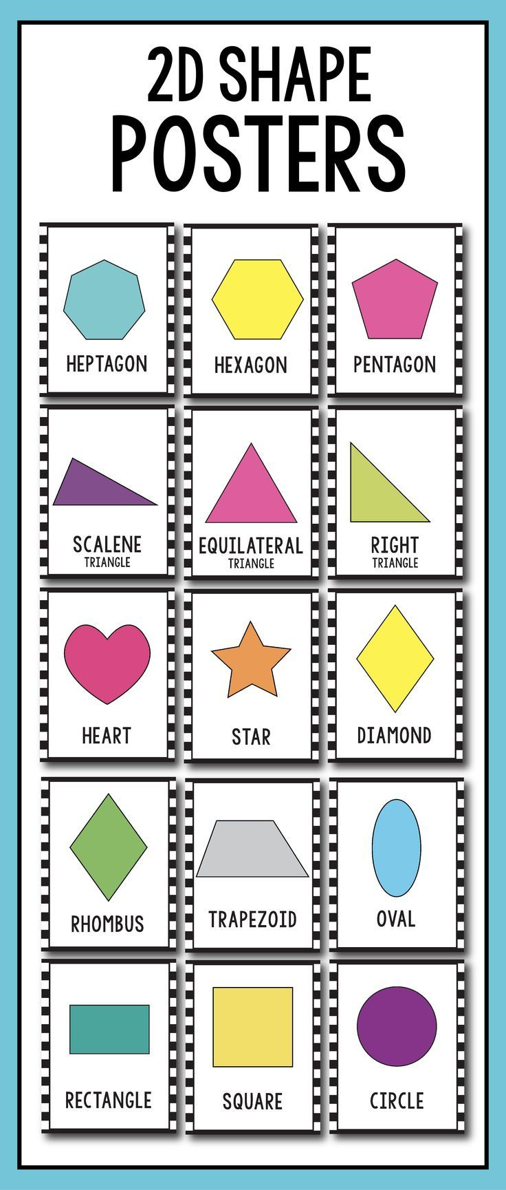 My Nerdy Teacheralina V intended for Free Printable 2d Shape Posters