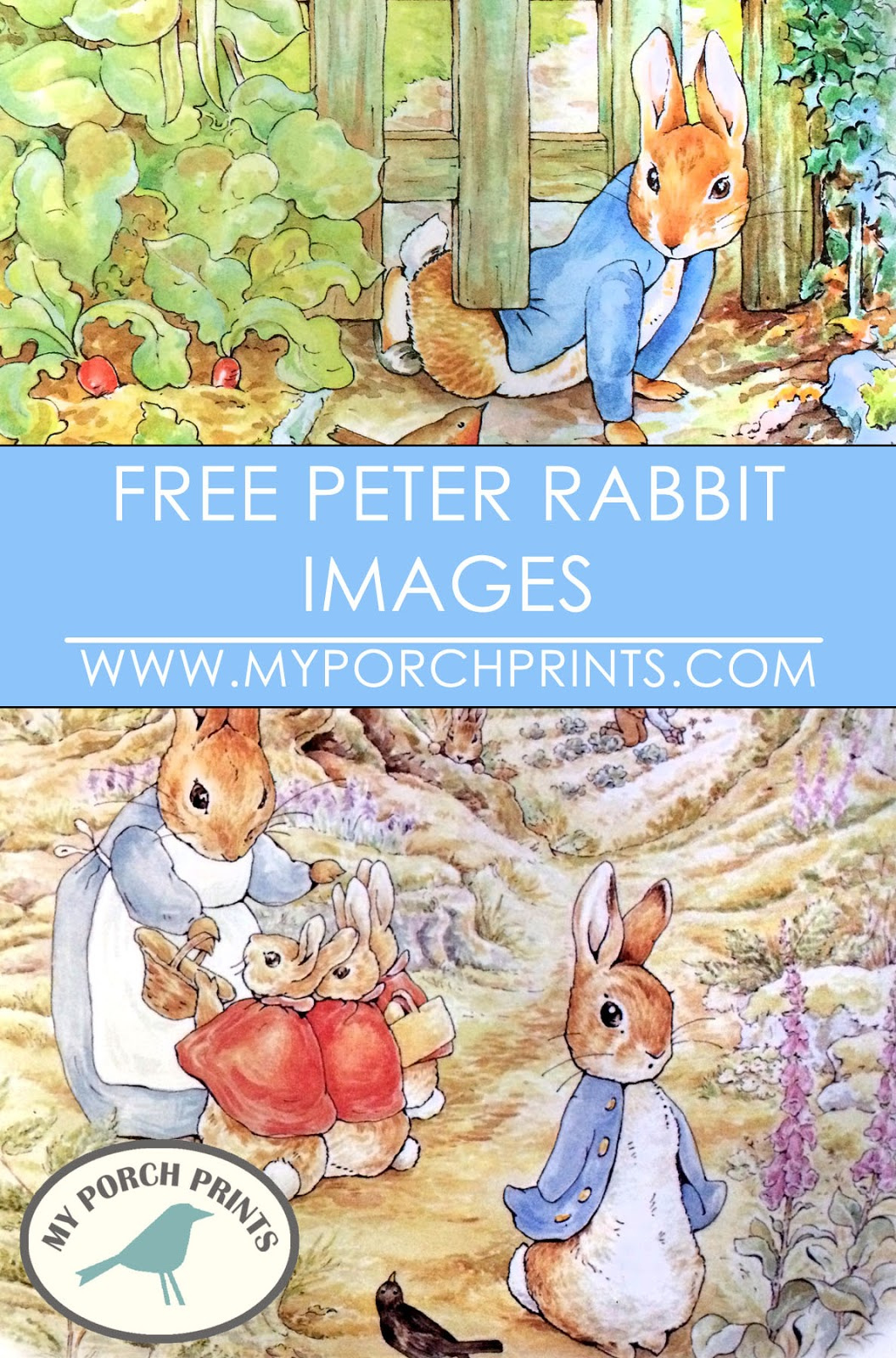 My Porch Prints: Freebie Friday - Peter Rabbit Images inside Free Beatrix Potter Printables