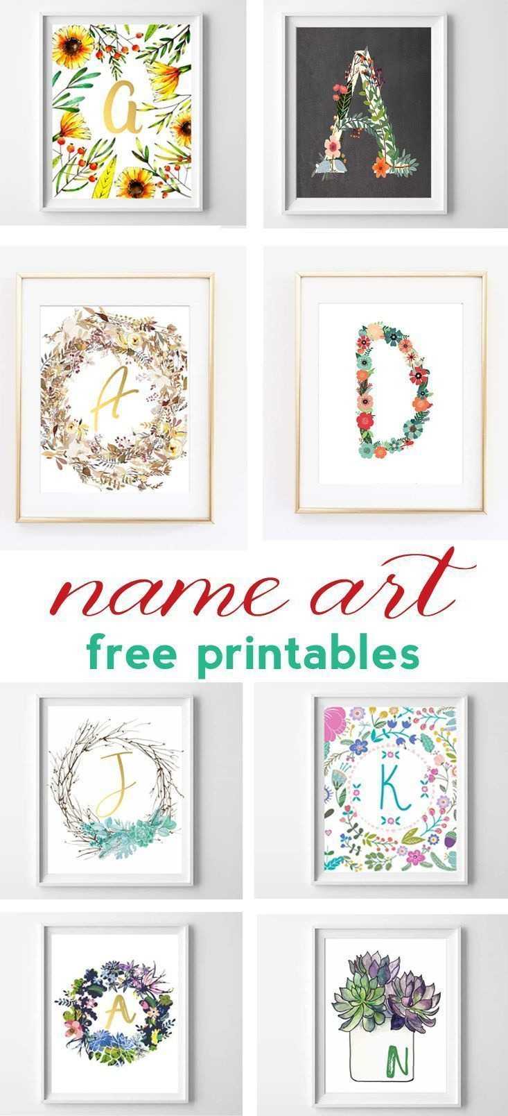Name Art And Alphabet Printables {Free Printable Art} within Free Printable Kids Room Name Signs Cross Stitch