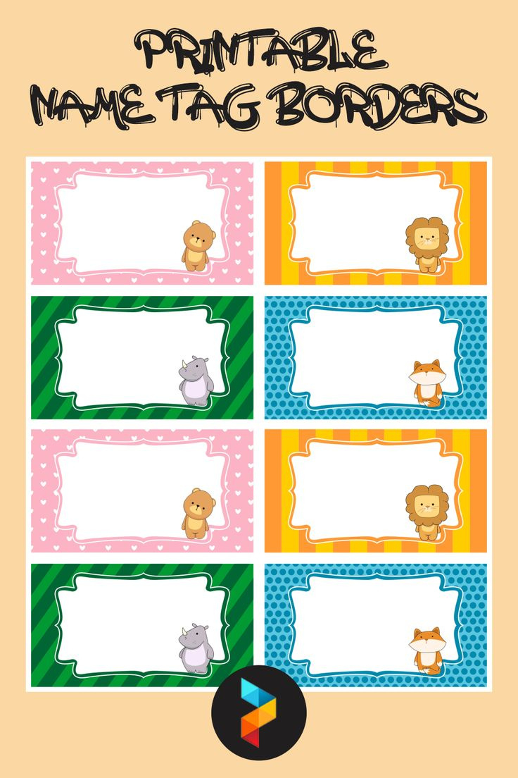 Name Tag Borders - 15 Free Pdf Printables | Printablee throughout Free Printable Preschool Name Plates