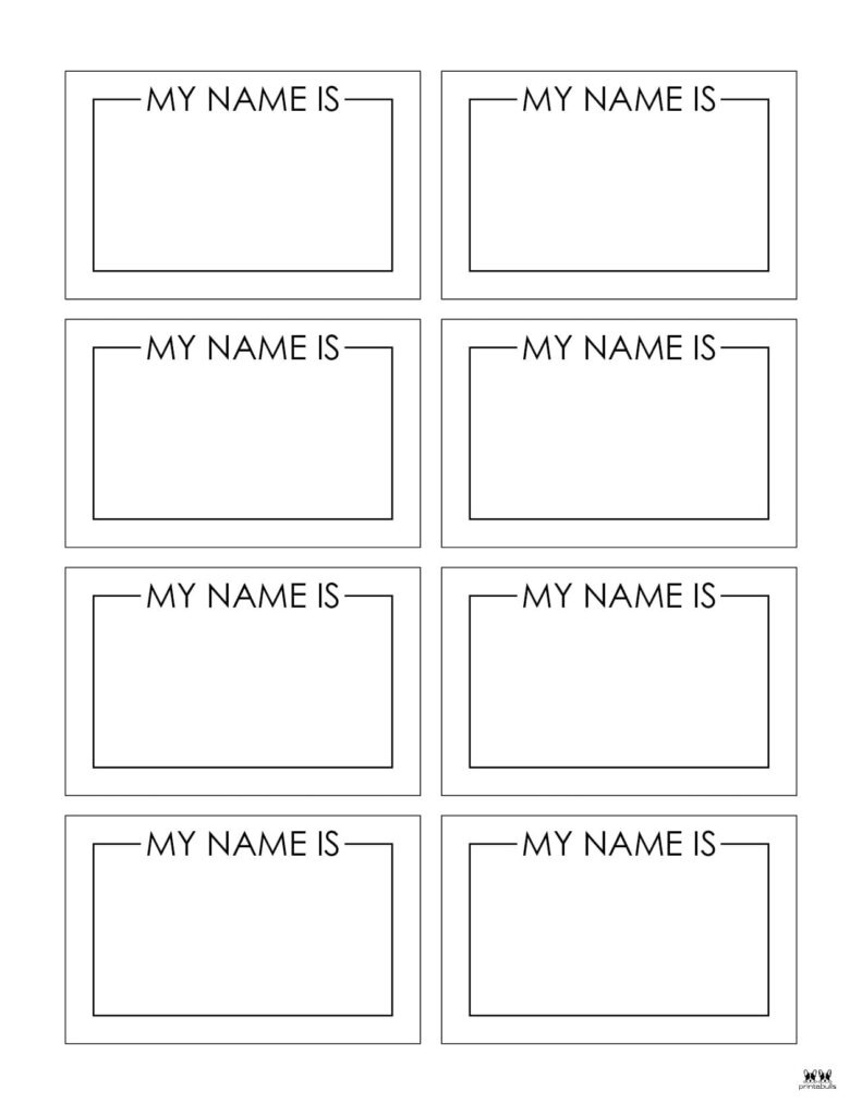 Name Tags - 44 Unique Designs - Free | Printabulls regarding Free Printable Locker Tags