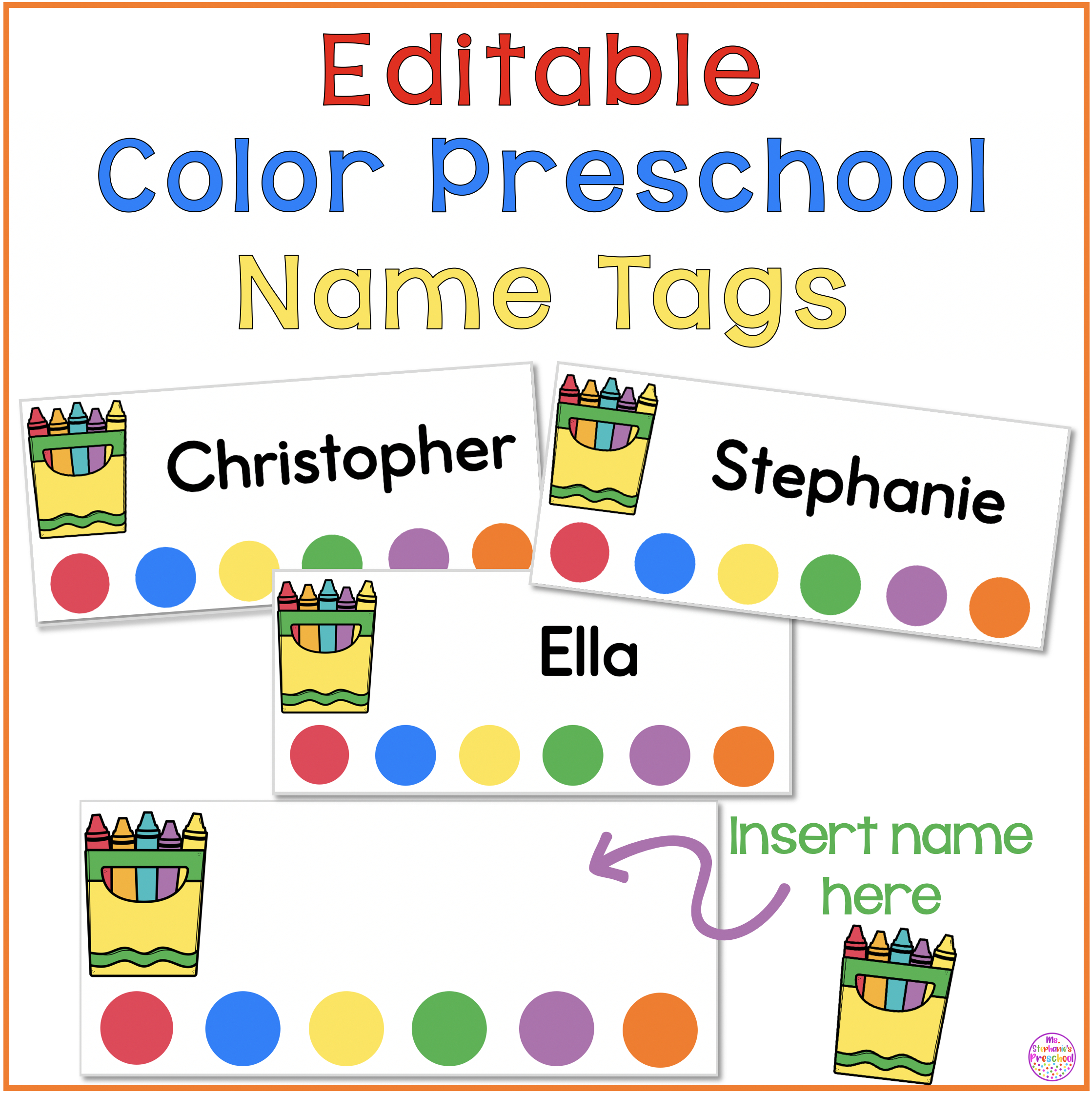 Name Tags - Preschool Classroom - Ms. Stephanie&amp;#039;S Preschool with regard to Free Printable Preschool Name Plates