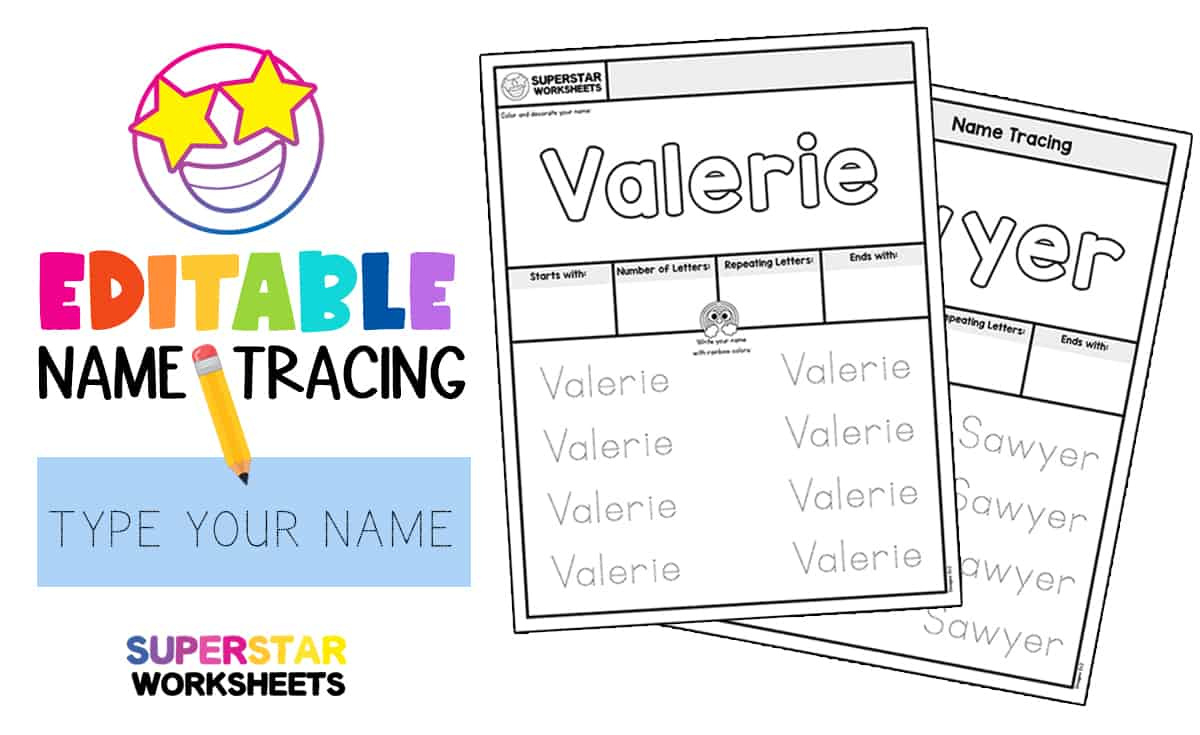 Name Tracing Worksheets - Superstar Worksheets for Free Printable Name Tracing Generator