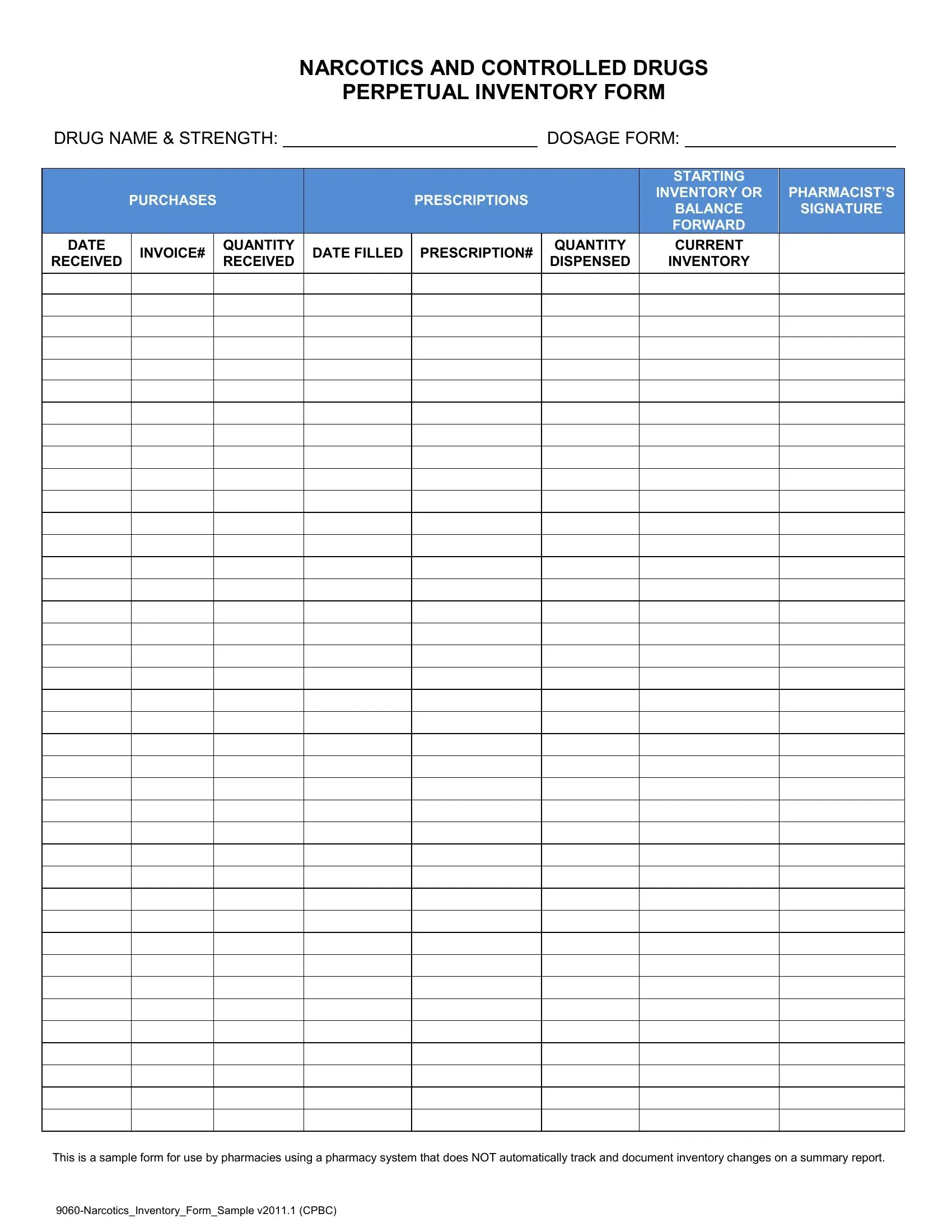 Narcotic Drug Form ≡ Fill Out Printable Pdf Forms Online within Free Printable Controlled Substance Log