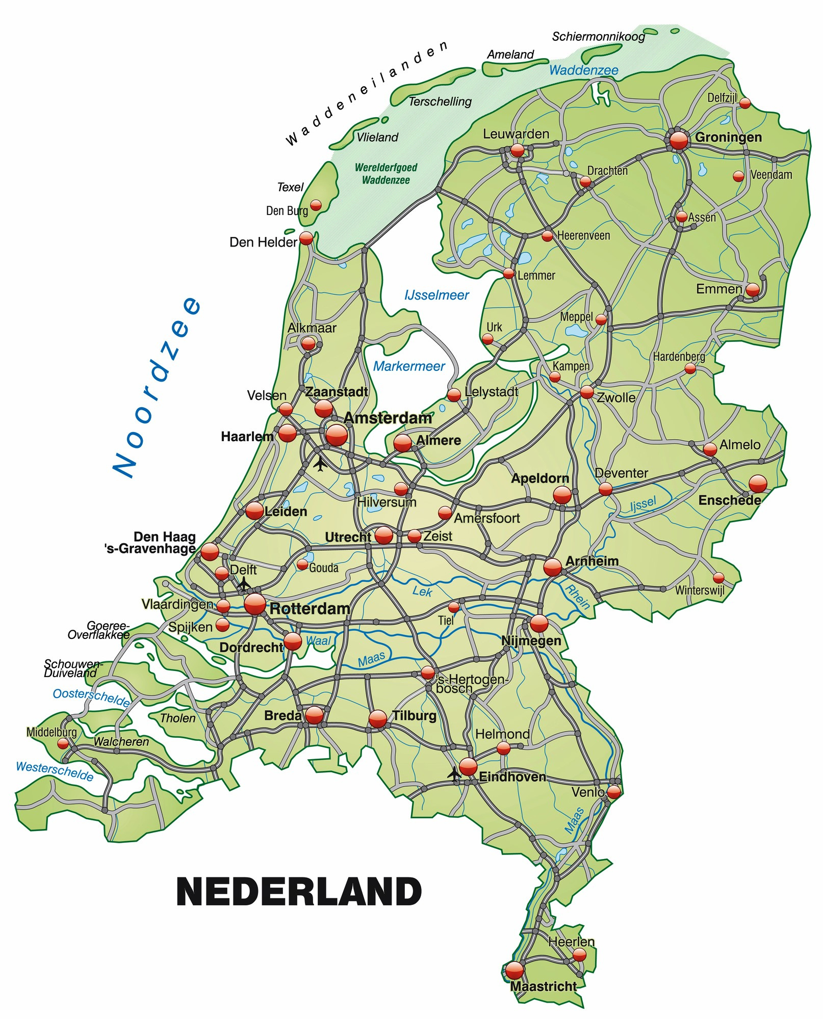 Netherlands Maps | Printable Maps Of Netherlands For Download regarding Free Printable Road Map Of The Netherlands