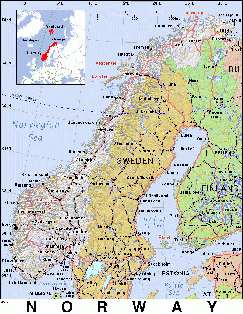 No · Norway · Public Domain Mapspat, The Free, Open Source inside Free Printable Map of Norway